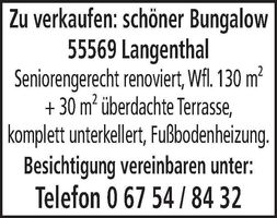 Bungalow Langenthal